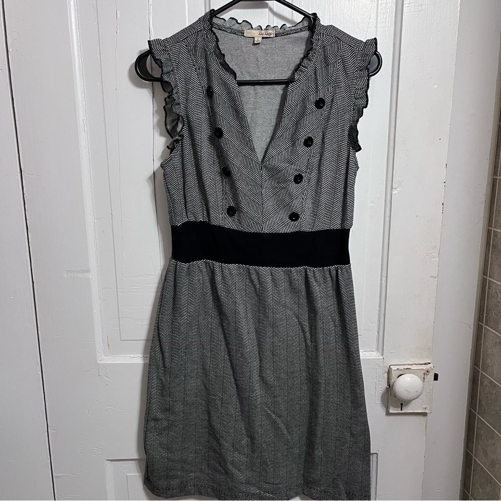 BeBop Black and Gray Mini Dress